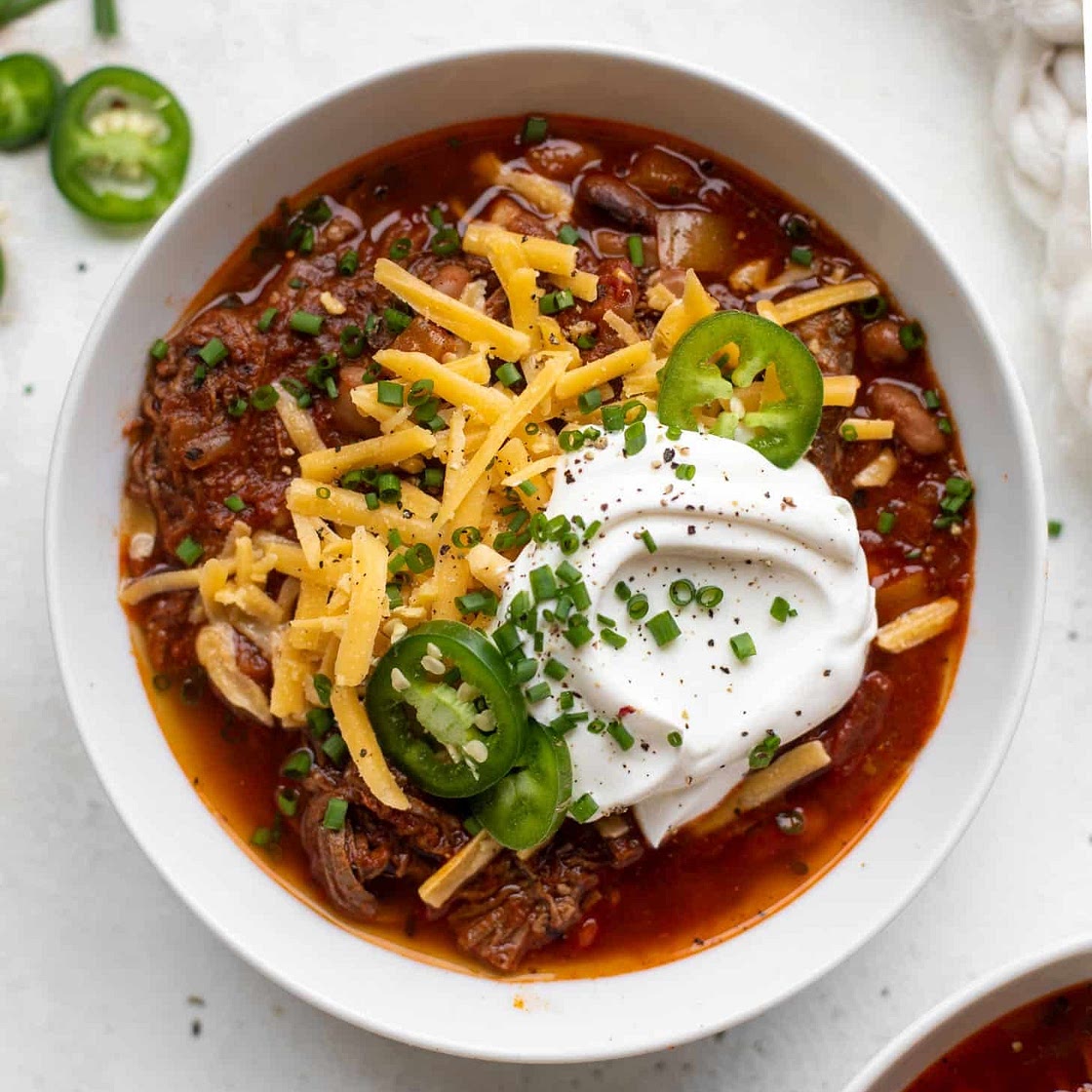 Slow Cooker Fire Roasted Brisket Chili