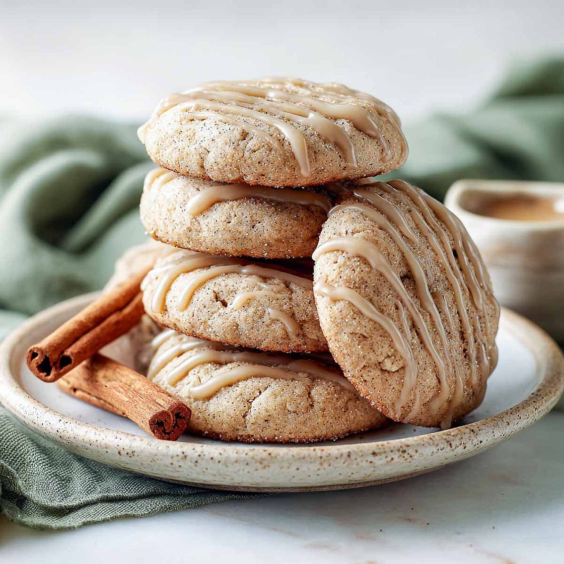 Apple Cider Cookies with Brown Sugar Glaze