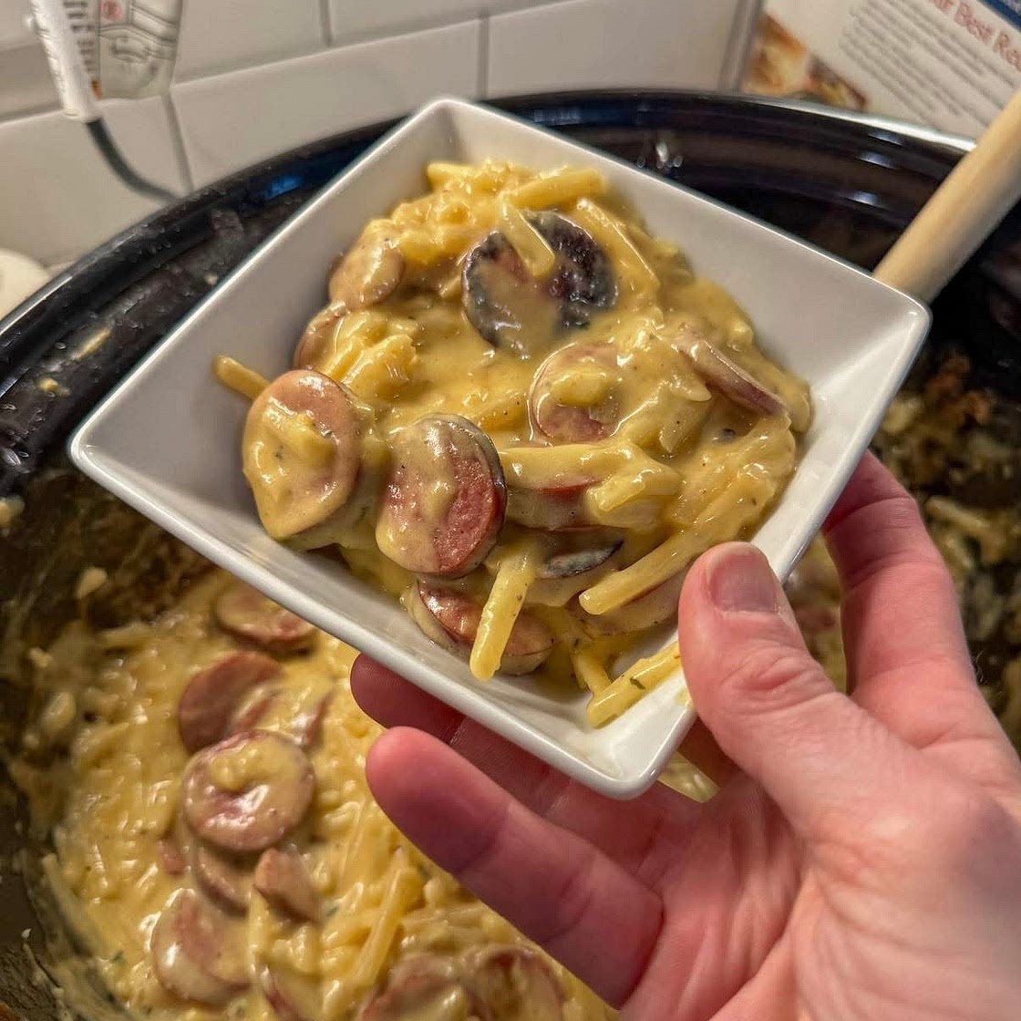 Crockpot Cheesy Ranch Potatoes and Sausage