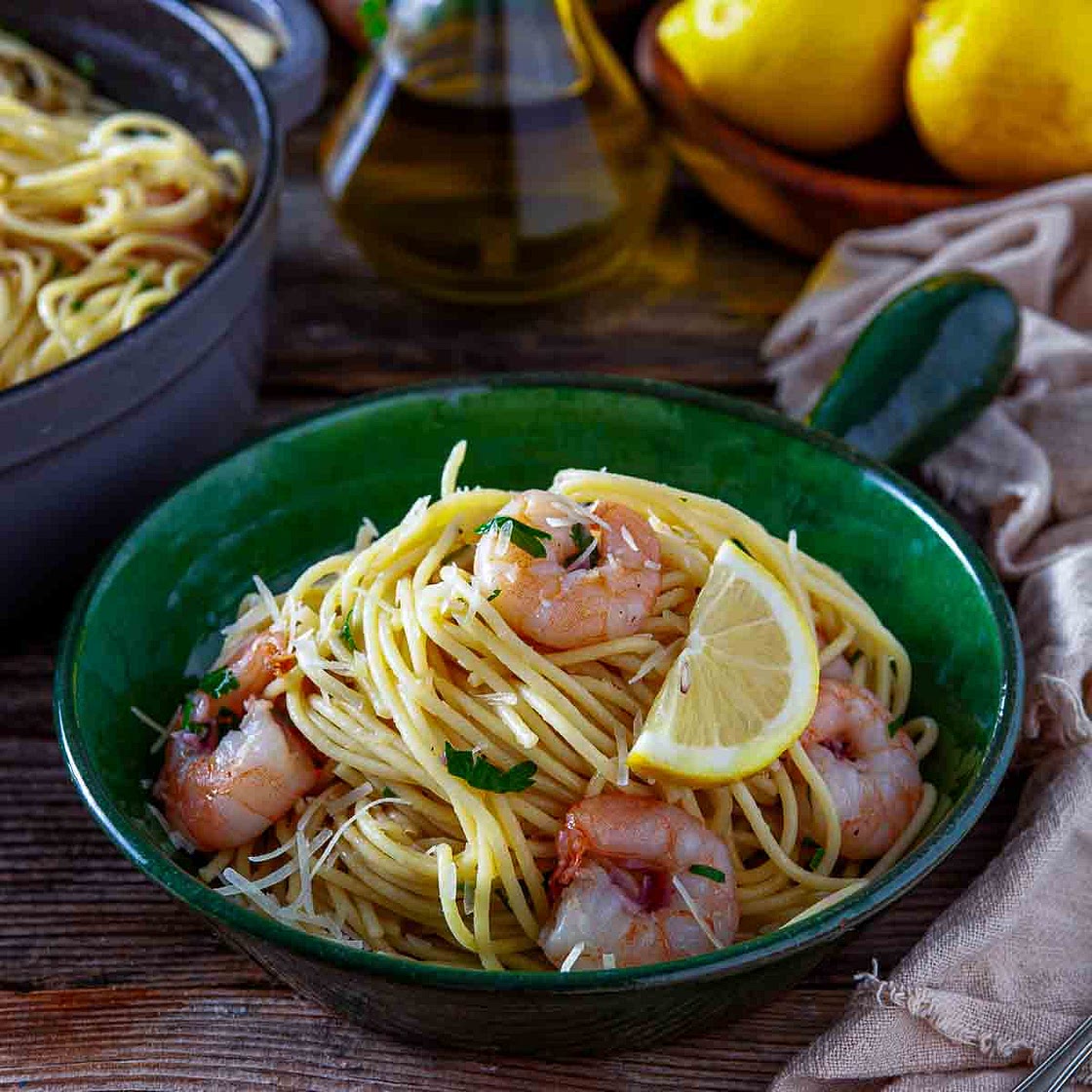 Shrimp Scampi with Spaghetti