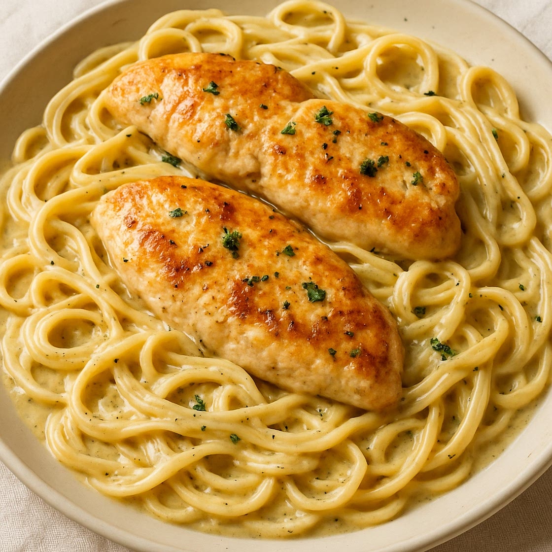 Creamy Garlic Butter Chicken Pasta