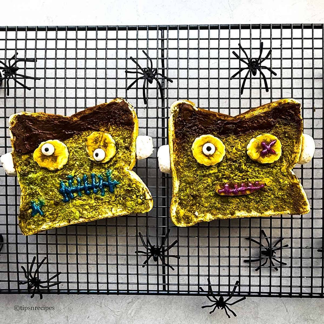 Avocado Nutella Frankenstein Toast