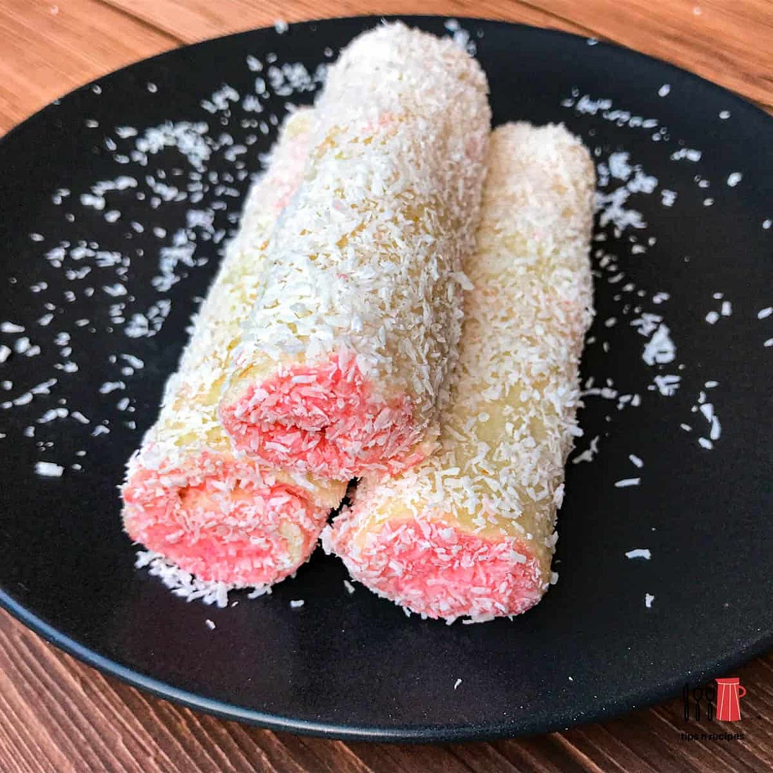 Cream filled coconut rolls