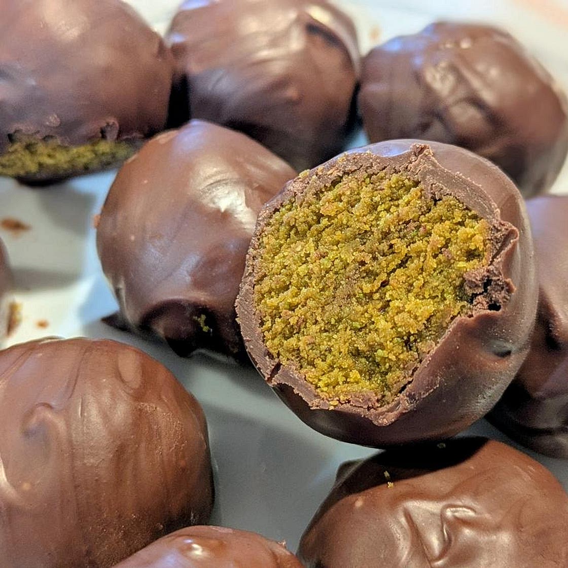 Chocolate Pistachio Truffles