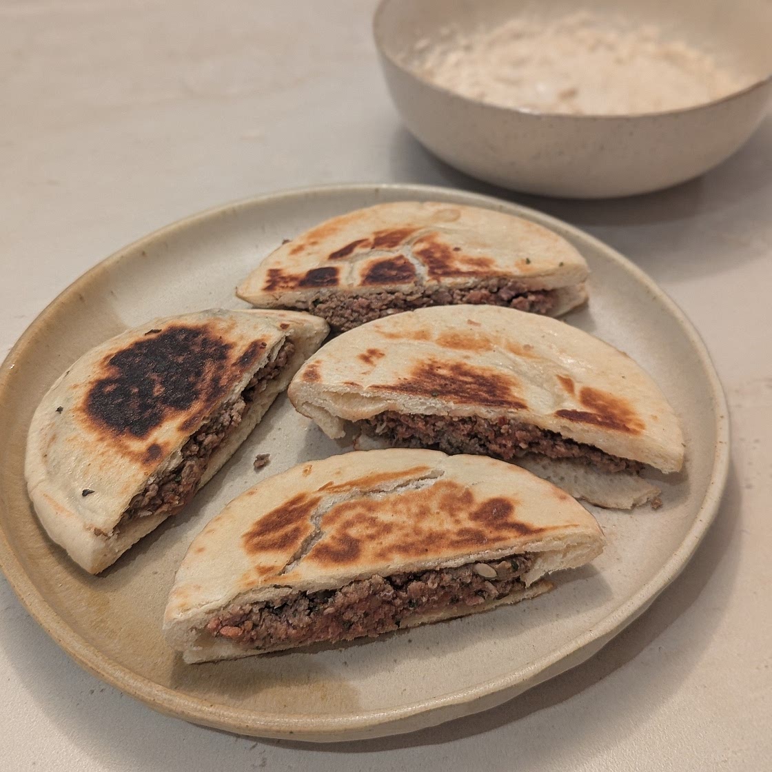 Crispy Lebanese Meat Stuffed Pita - Arayes