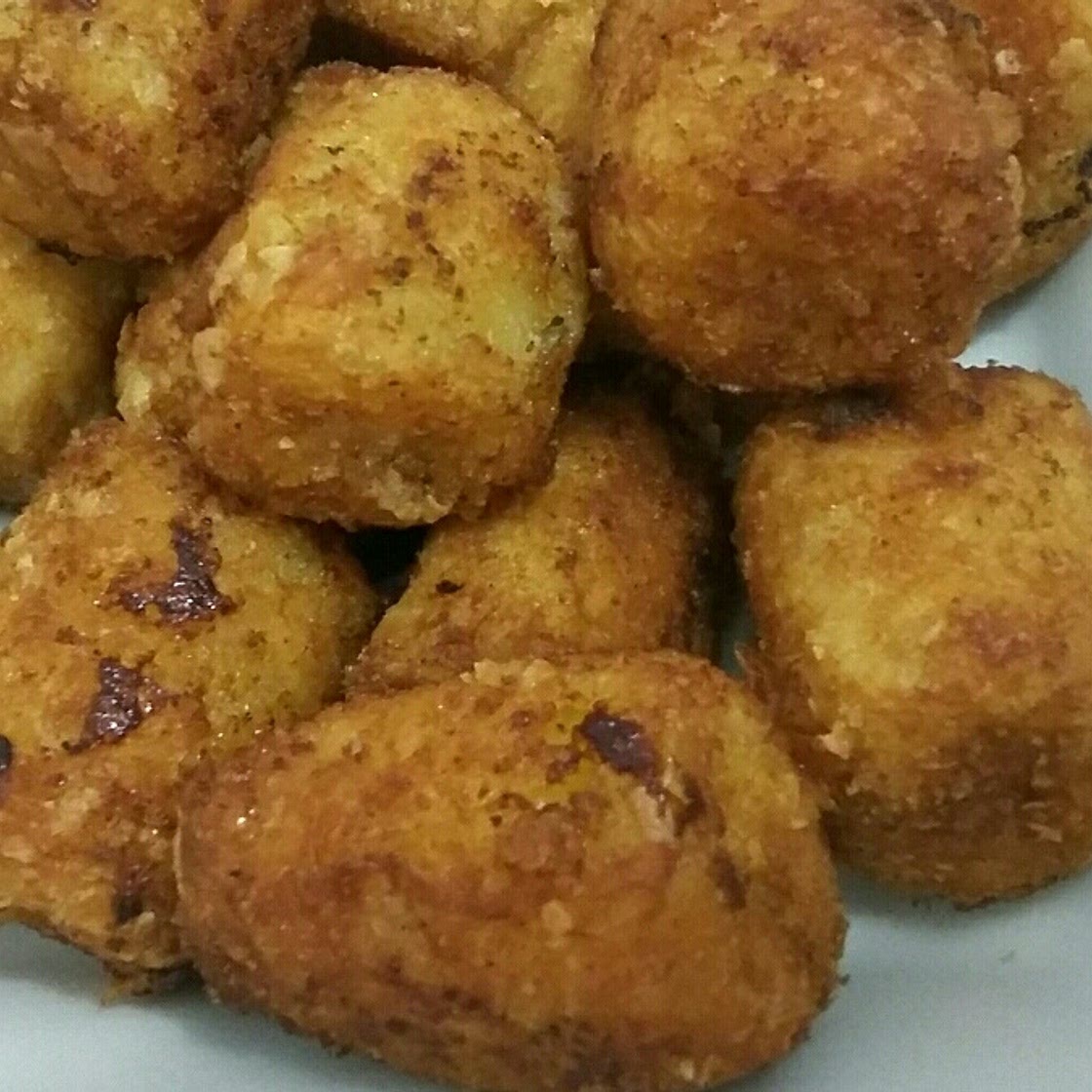 Banana frita crocante