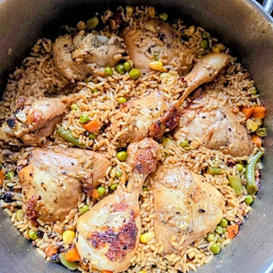 One Pan Lemon Garlic Chicken Dinner