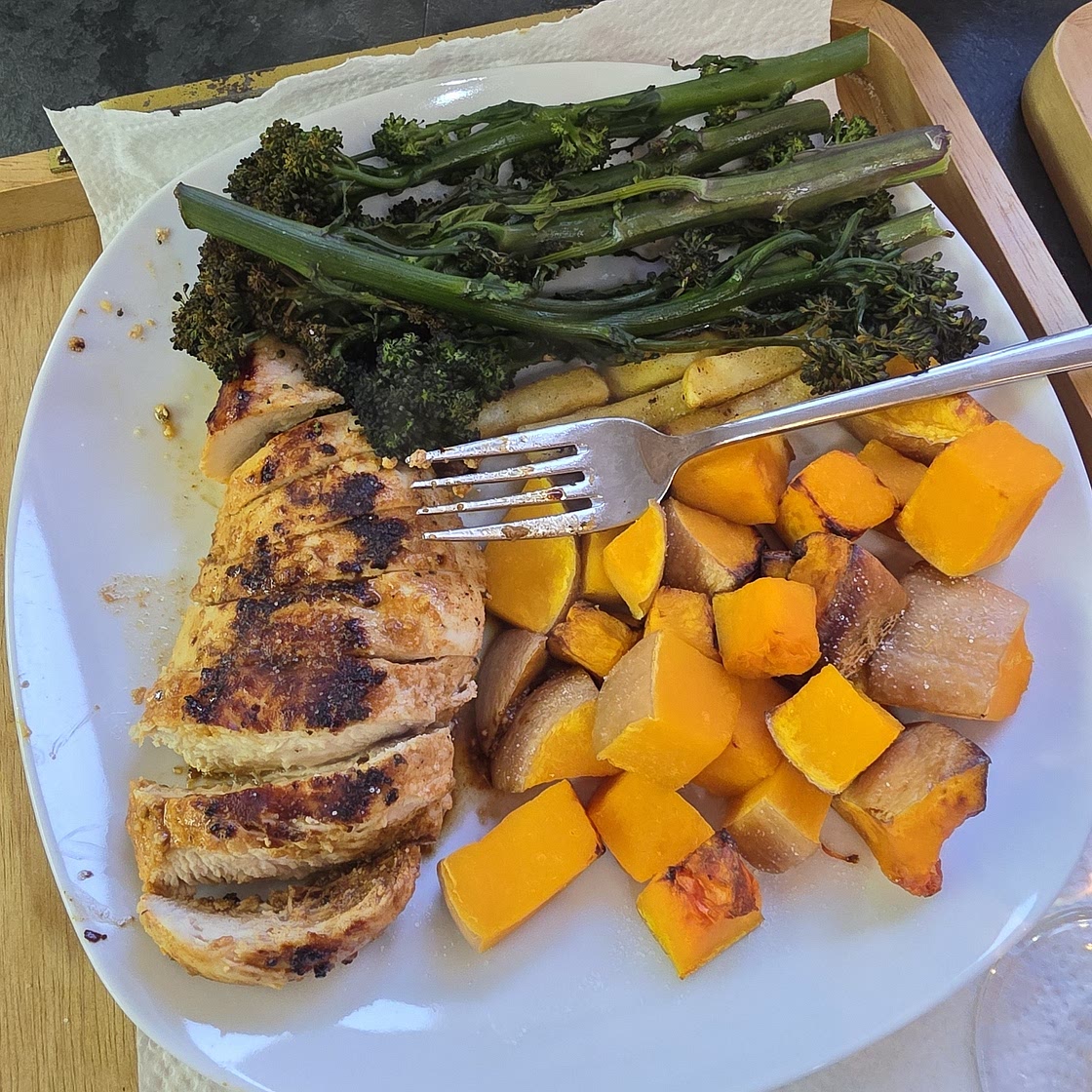 BBQ Chicken & Roasted Sweet Potato Bowls