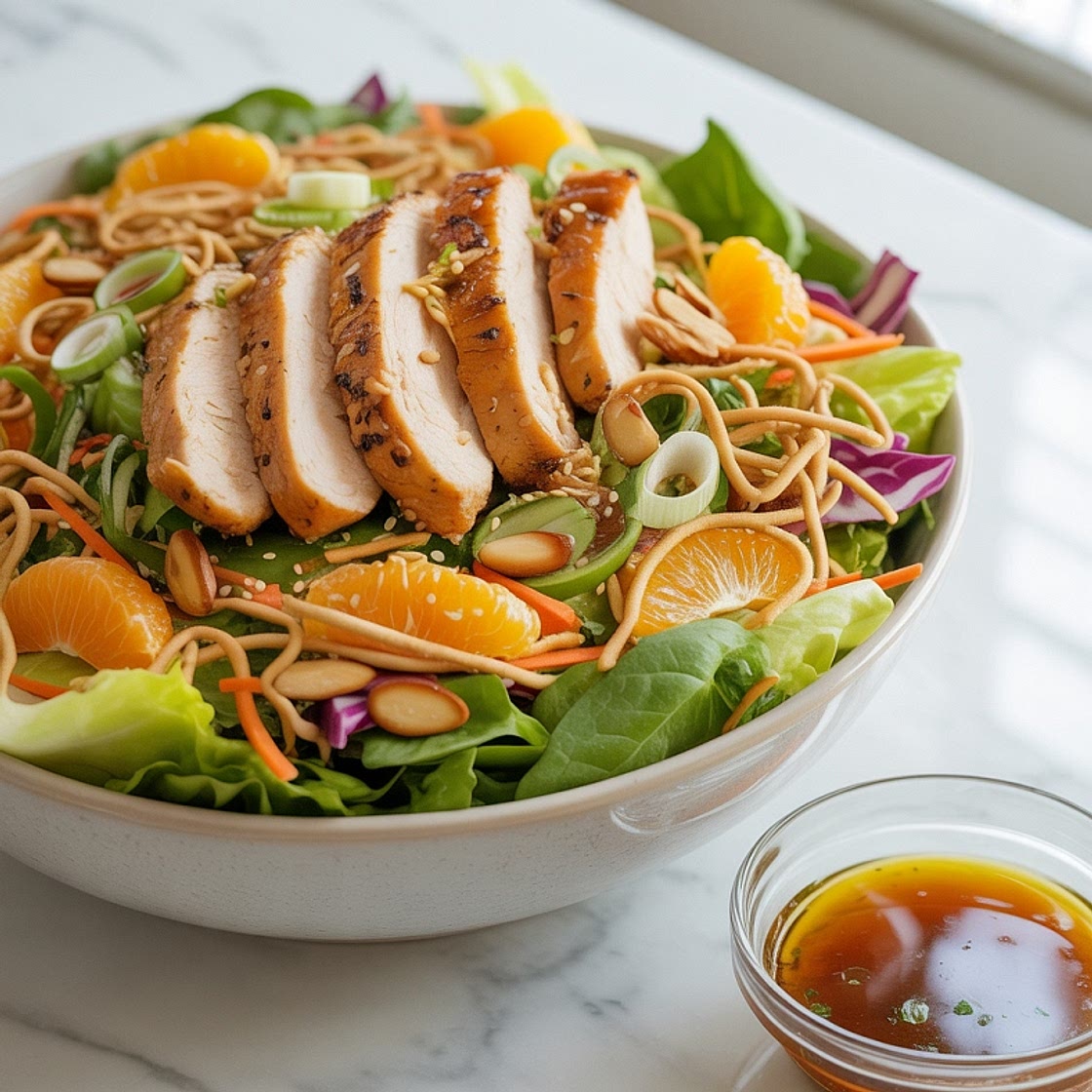 Asian Chicken Salad with Noodles