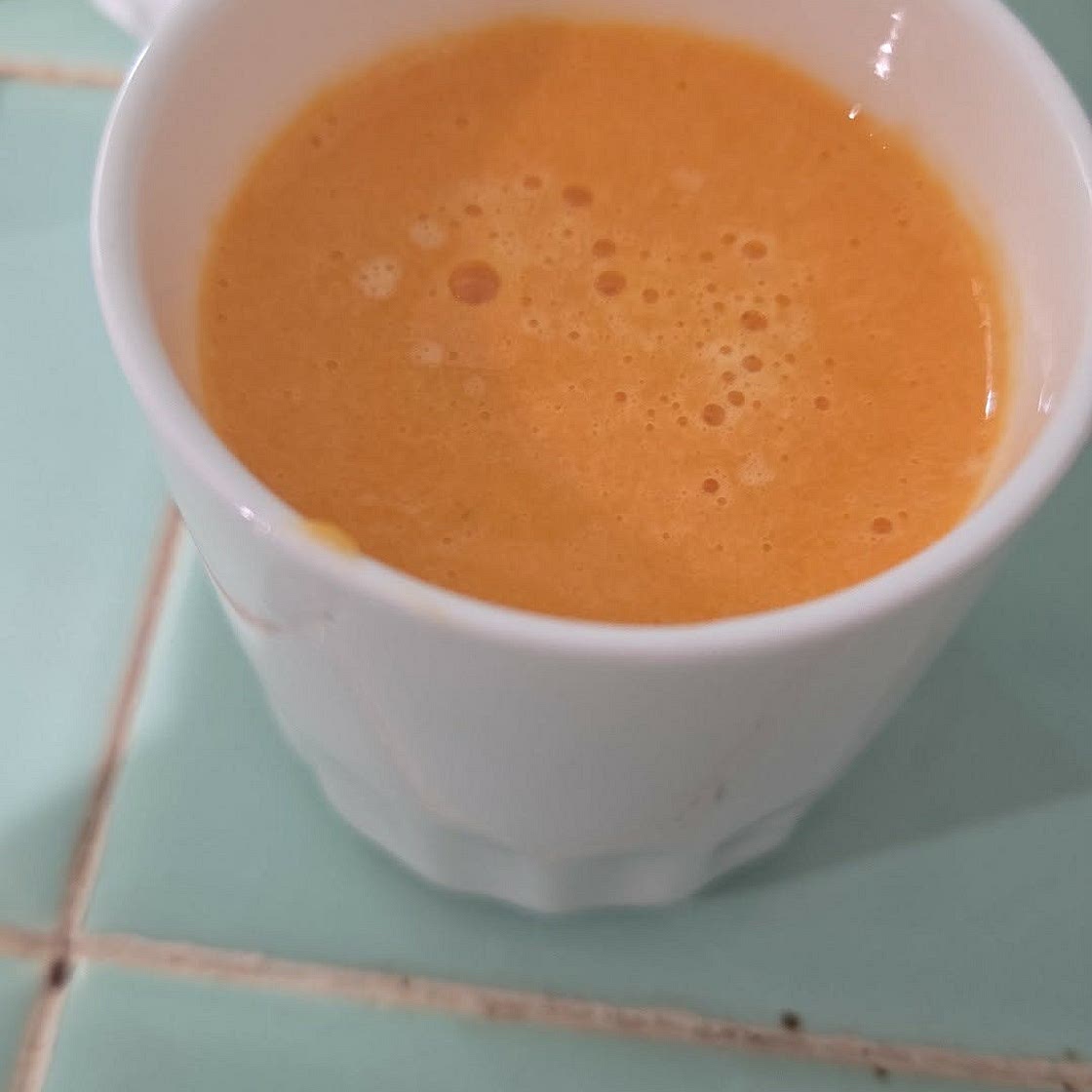 Carrot, orange, banana smoothies
