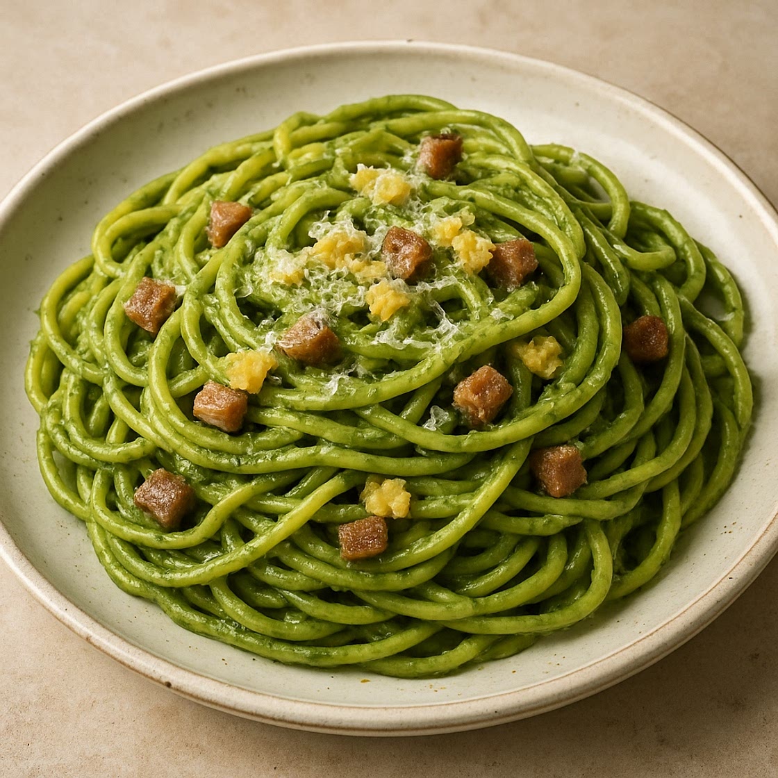Pesto Spaghetti Carbonara