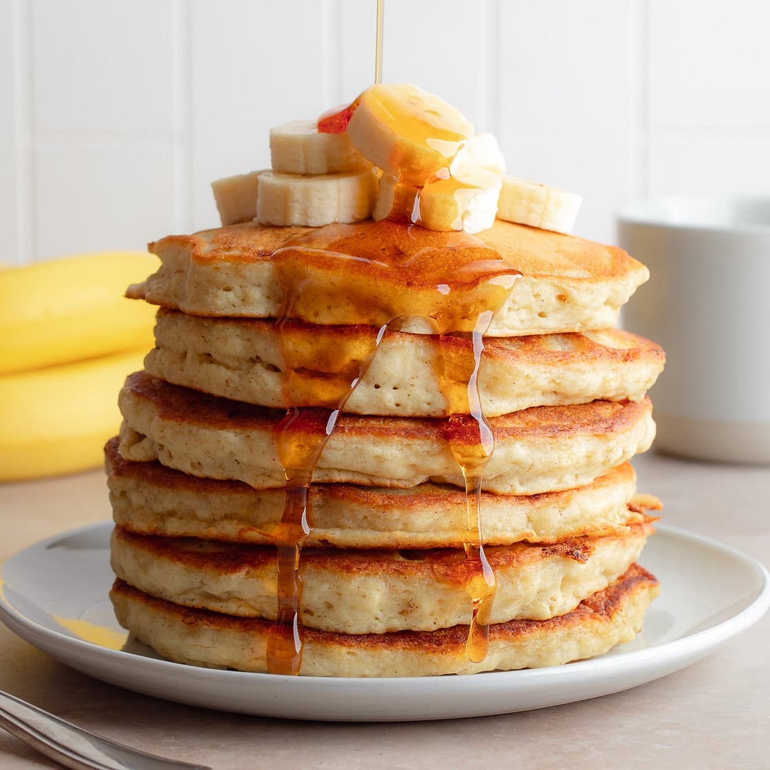 Fluffy Vegan Banana Pancakes