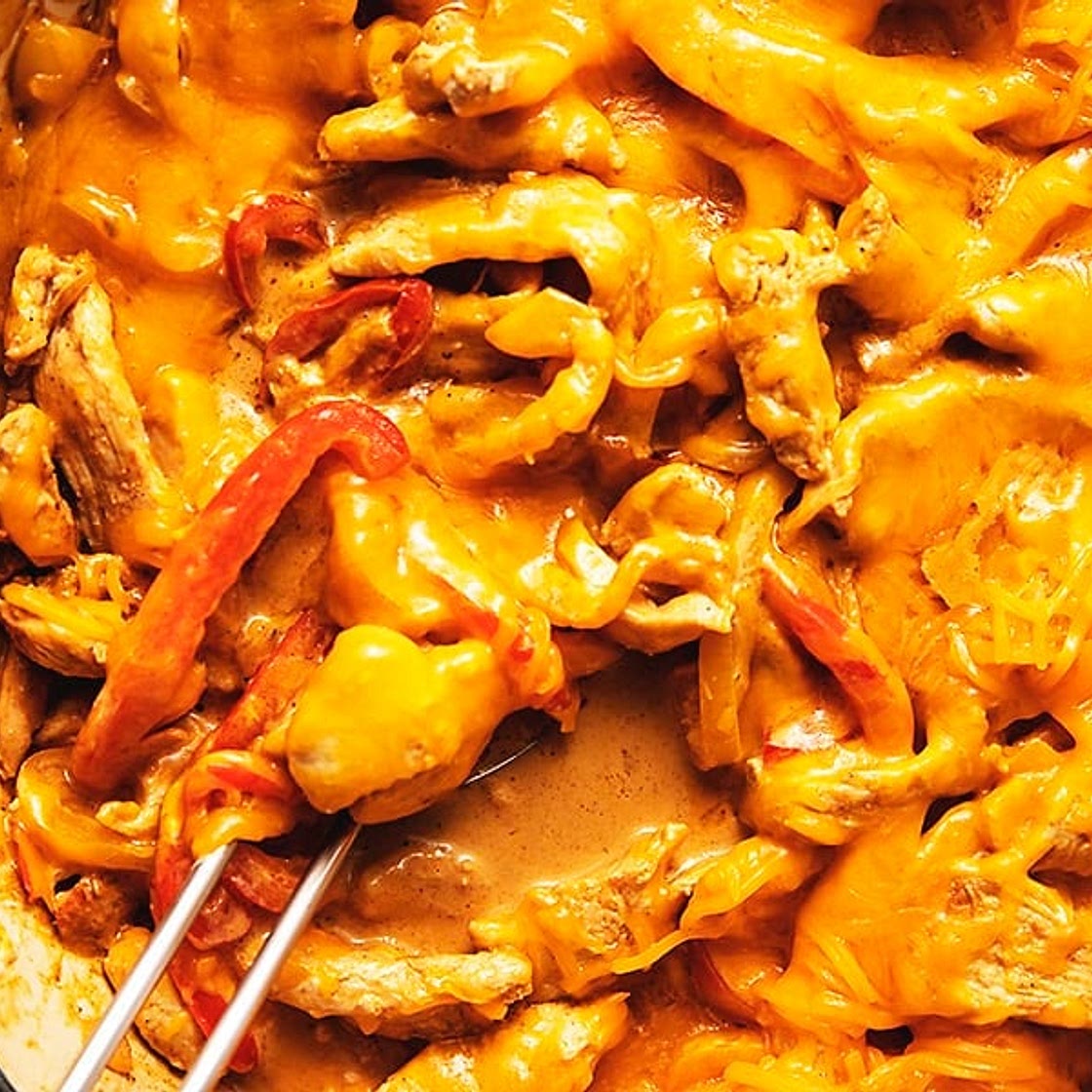 Keto Chicken Fajita Casserole - 6 Net Carbs!