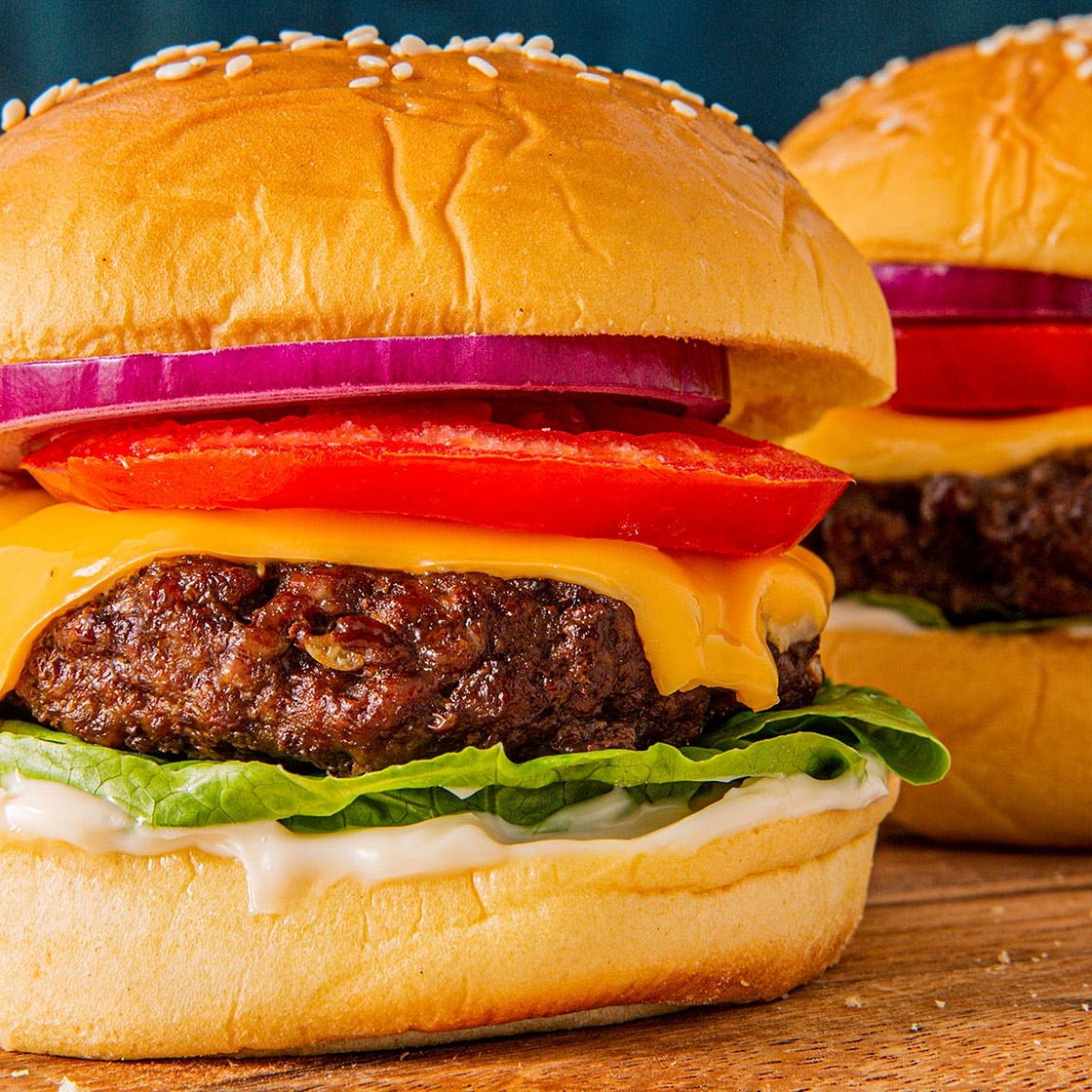 Air Fryer Cheeseburgers