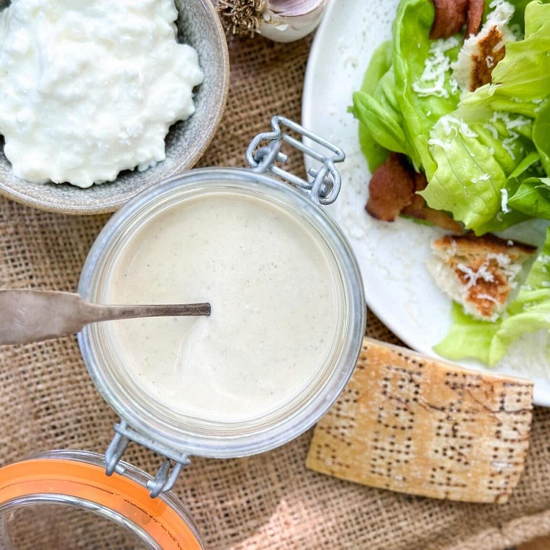 Vinaigrette César au fromage cottage