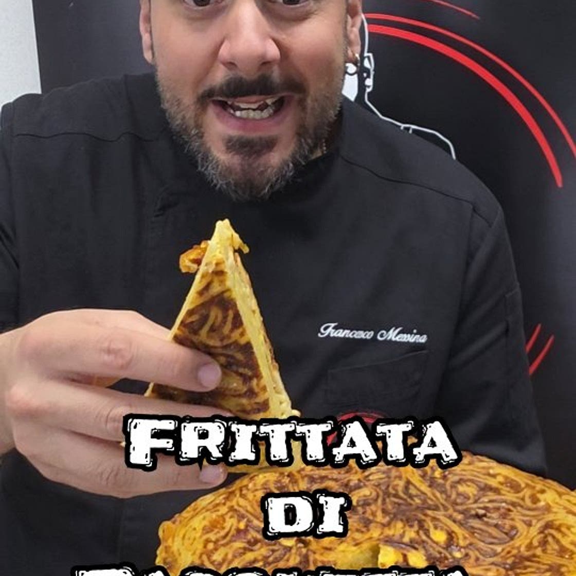 La frittata di pasta. Con le mani che mescolano la pasta del giorno prima, le uova che legano i ricordi, la soppressata che profuma di c