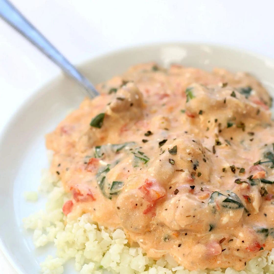 Slow Cooker Creamy Tomato Spinach Chicken