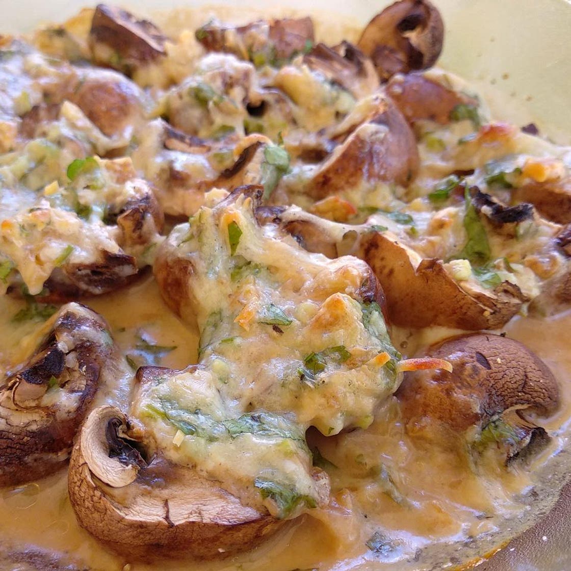 Receita de Cogumelo assado com queijo