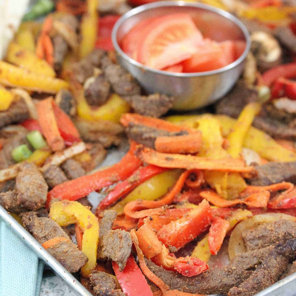 Dairy-Free Sheet Pan Steak Fajitas