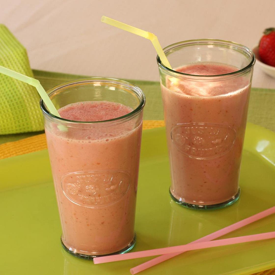 Smoothie de morango e banana