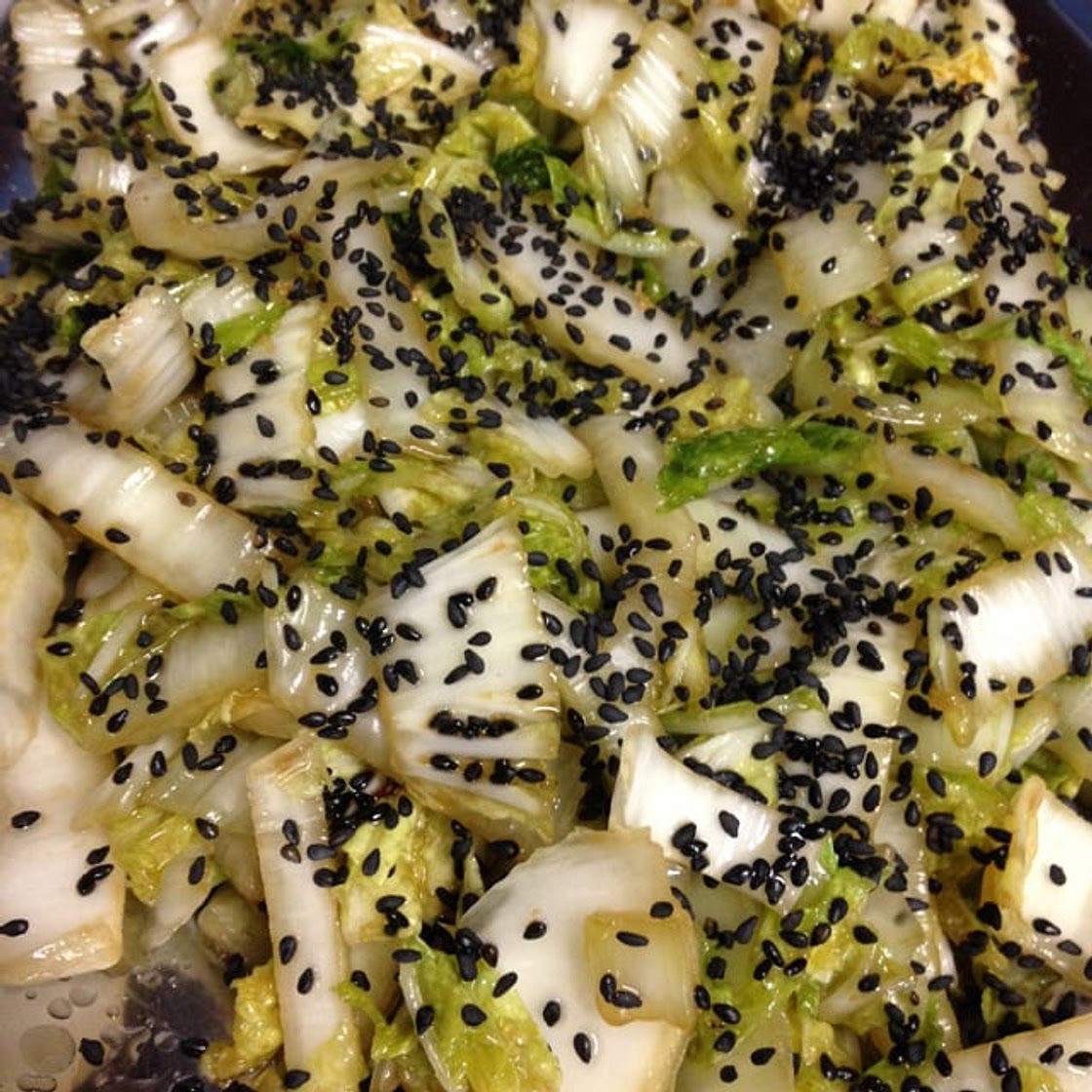 Salada de acelga à moda chinesa