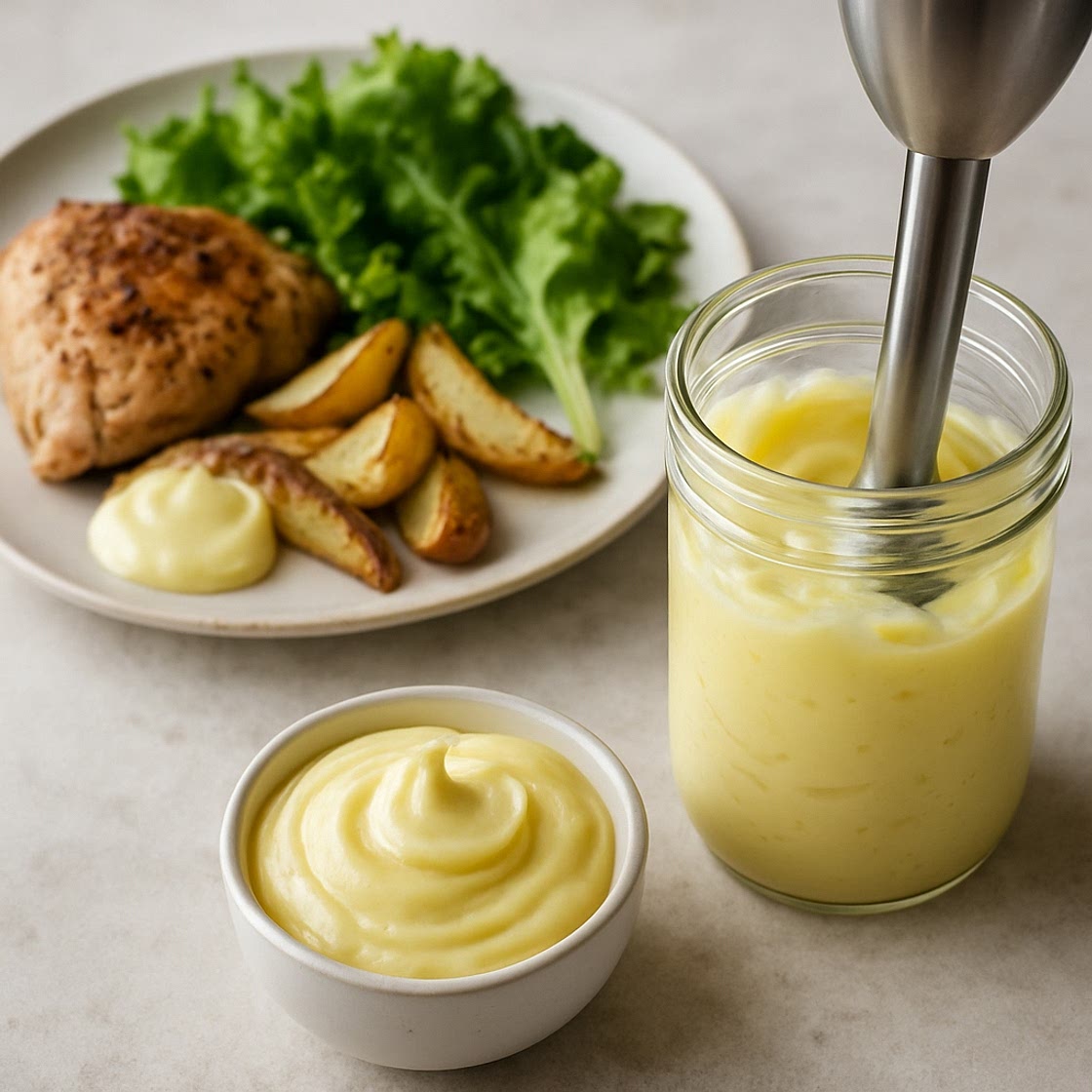 Homemade Ghee Mayo (Immersion Blender Method)