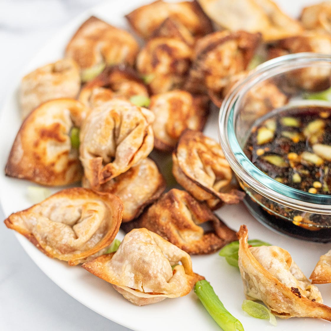 Crispy Vegan Air-Fryer Wontons
