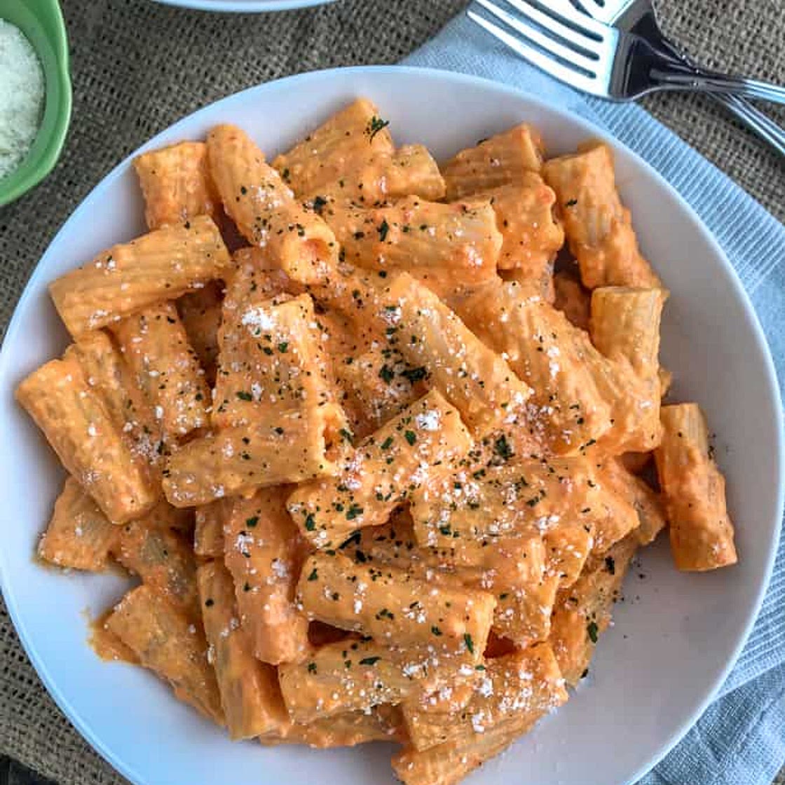 Roasted Red Pepper Rigatoni