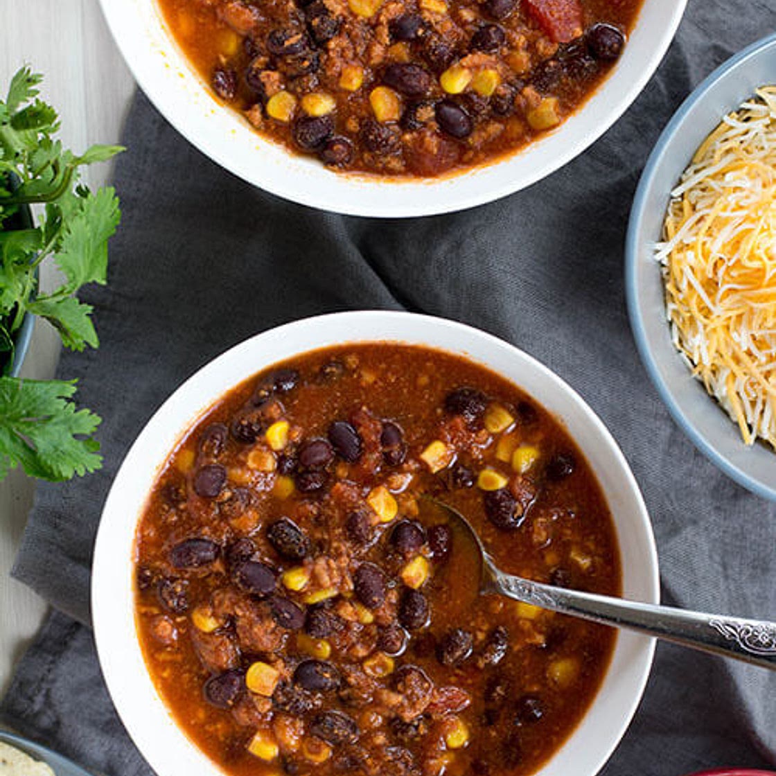 Slow Cooker Turkey Black Bean Chili