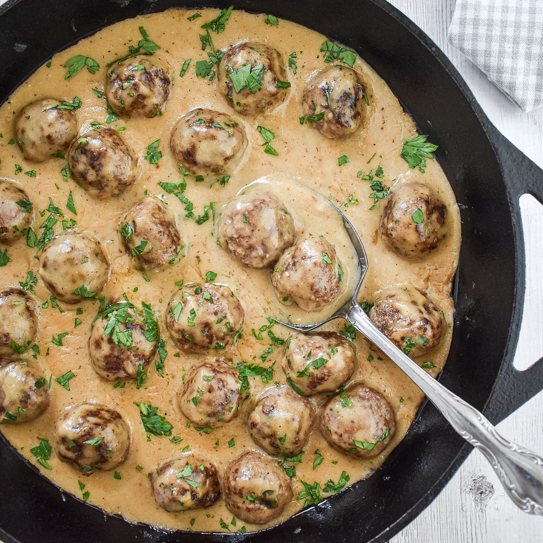 The Best Low-FODMAP Swedish Meatballs; Gluten-free, Dairy-free