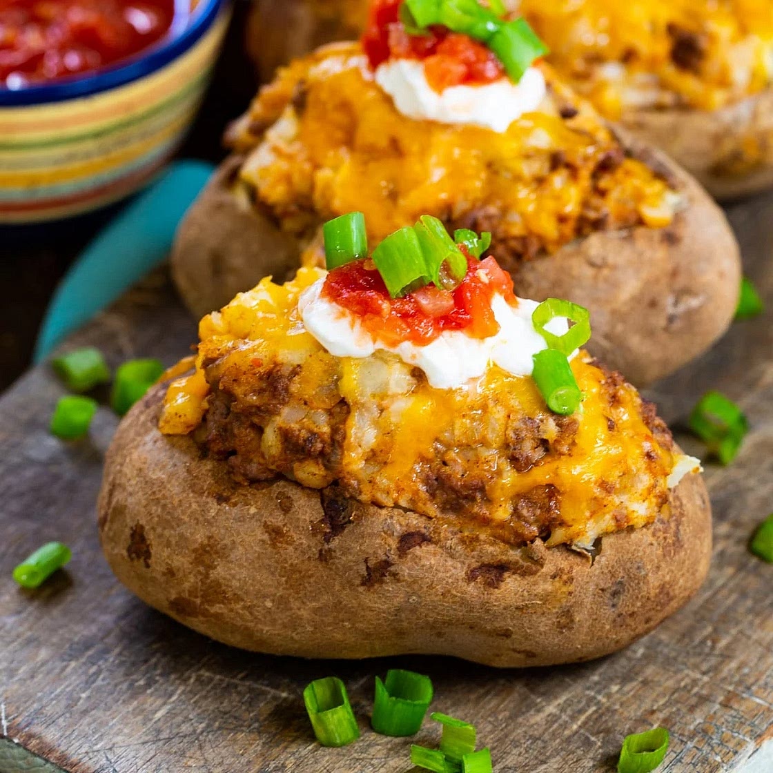 Taco Stuffed Baked Potatoes