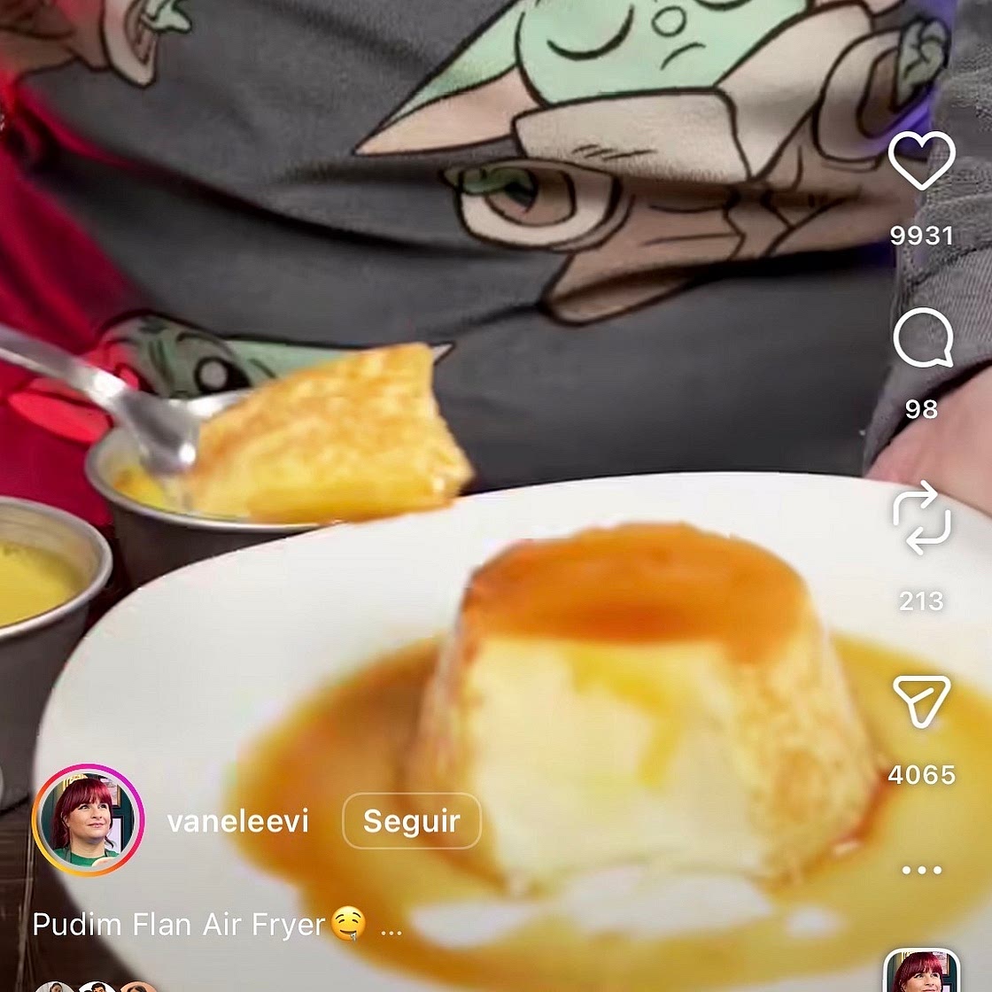 Pudim Flan na Air fryer