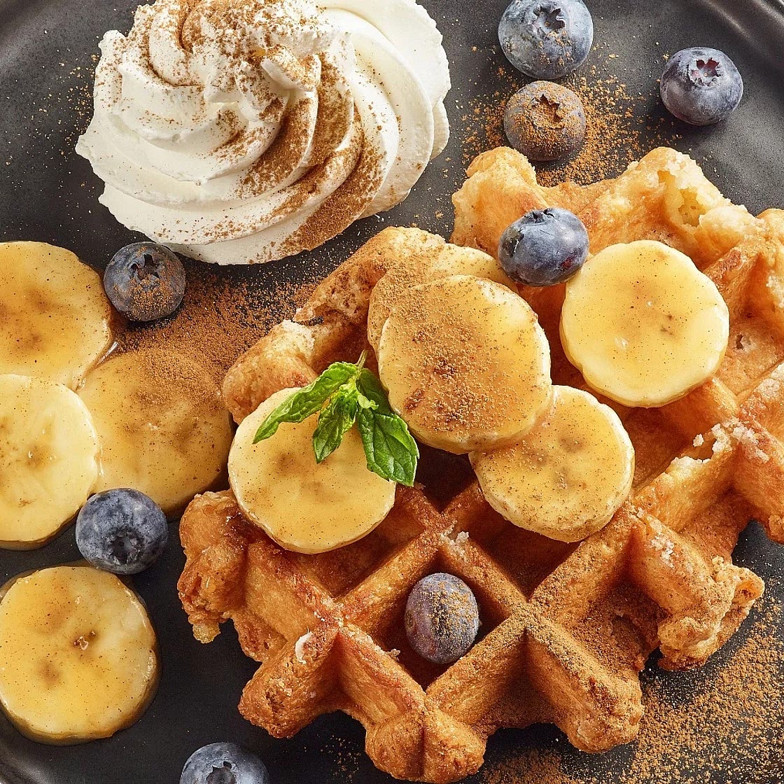 Gofres de avena y plátano