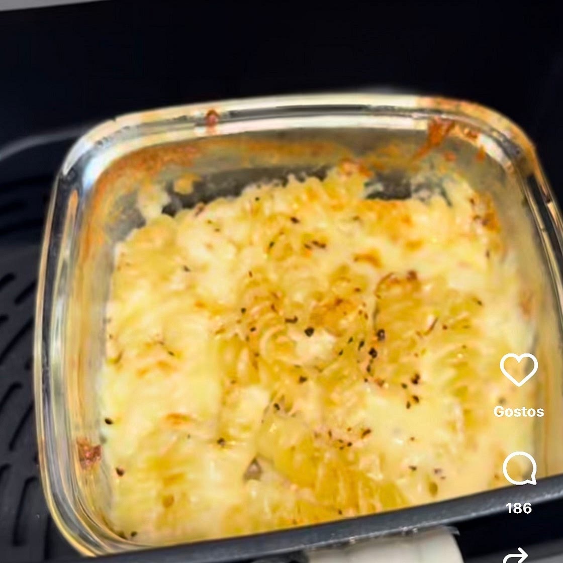 Massa preguiçosa na air fryer