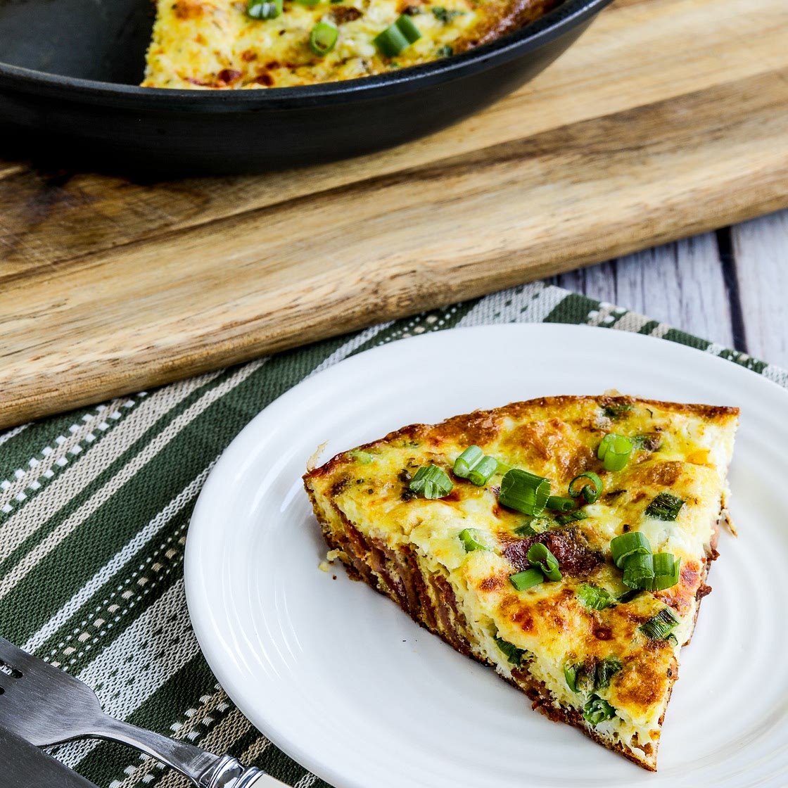 Bacon Frittata with Two Cheeses