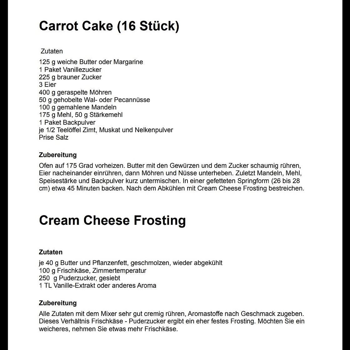 Carrot cake