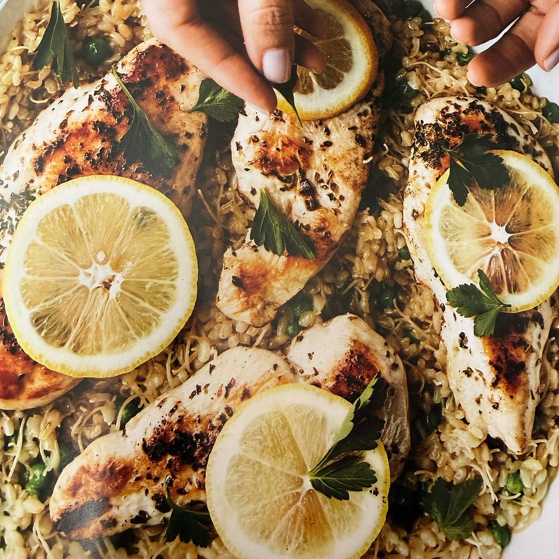 Lemon Chicken & Brown Rice Pilaf