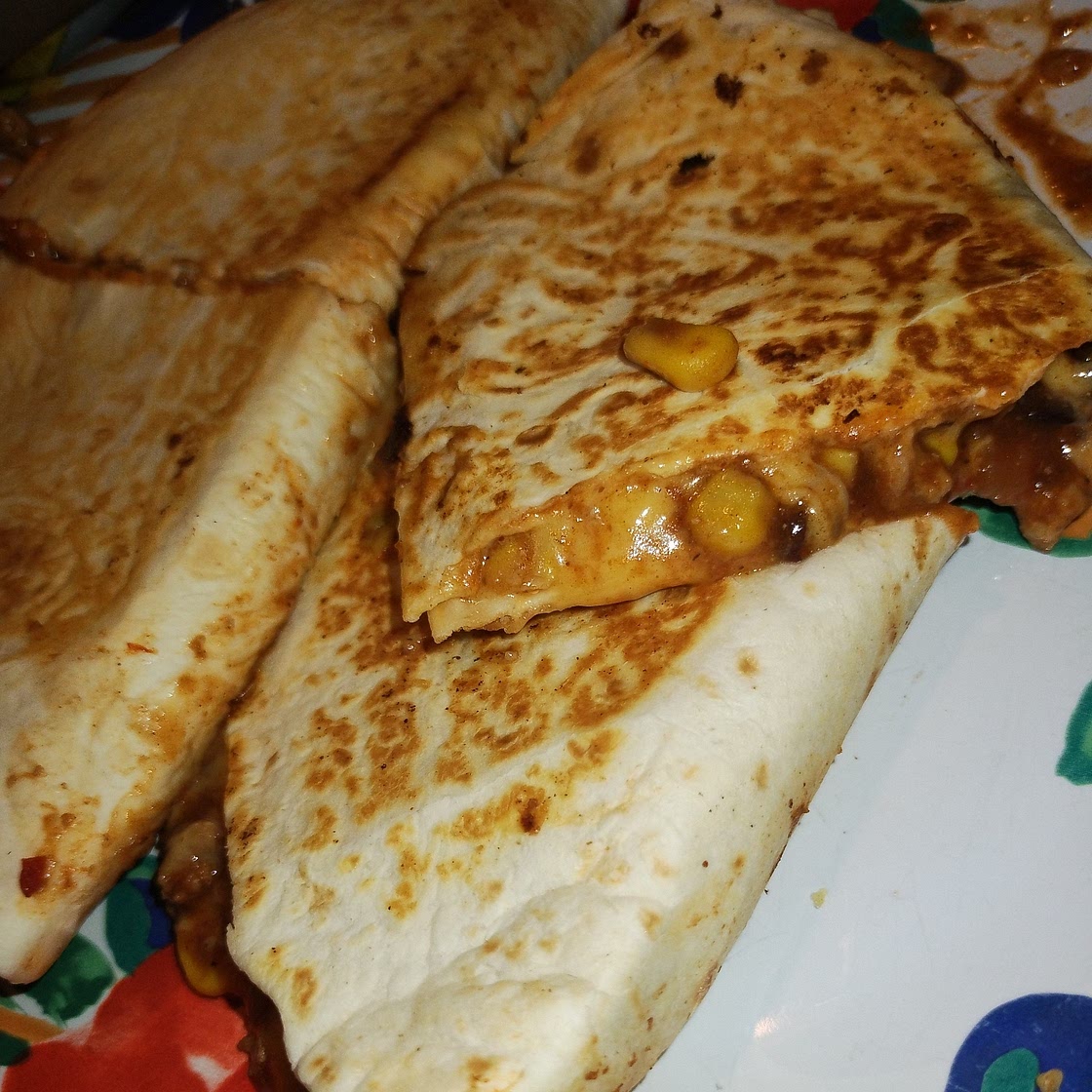 Cheesy Ground Turkey Quesadillas