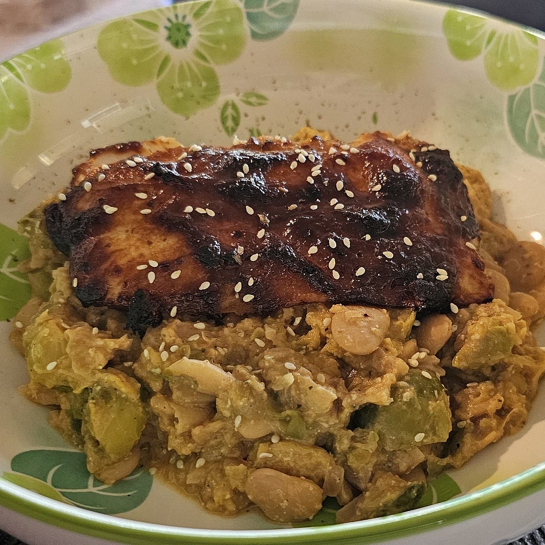 Air Fryer Miso Glazed Halibut