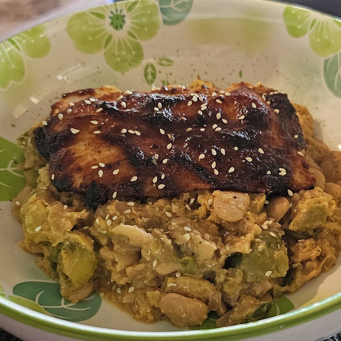 Easy Creamy Miso Beans with Cabbage