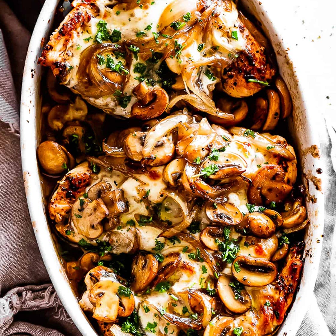 Baked Chicken with Mushrooms