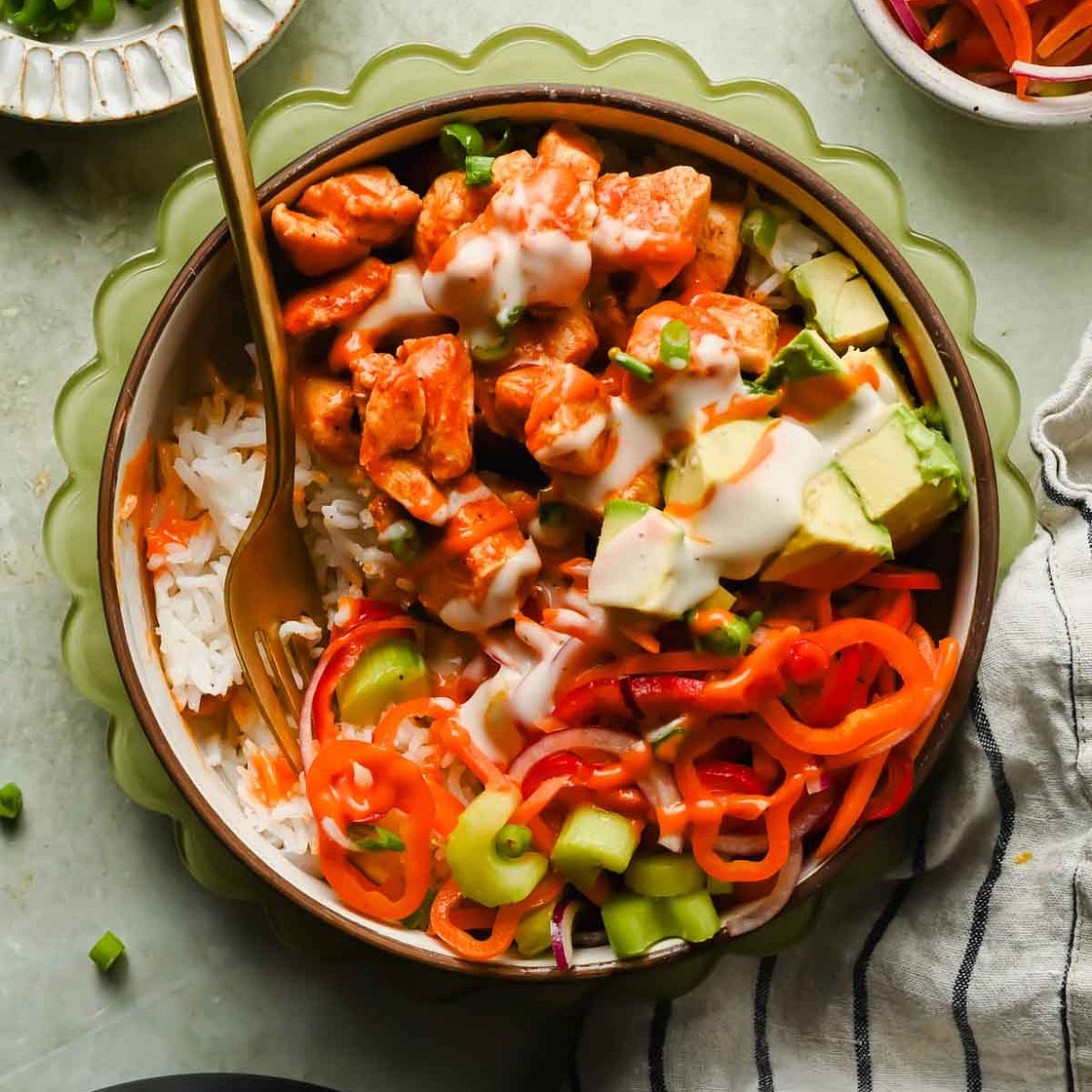 Buffalo Chicken Rice Bowl