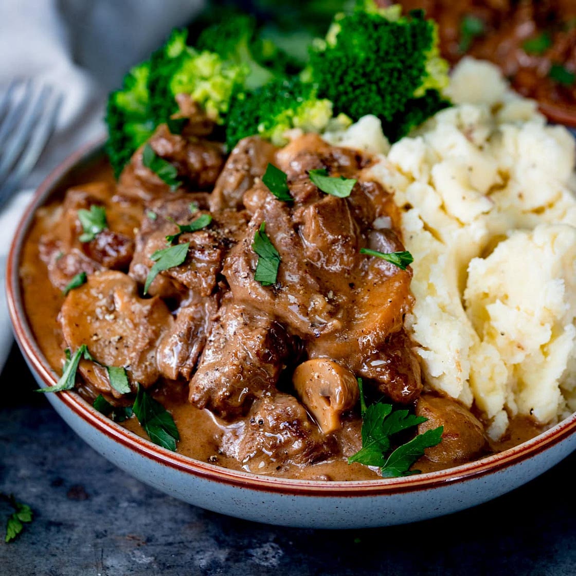 Slow Cooked Steak Diane Casserole Recipe