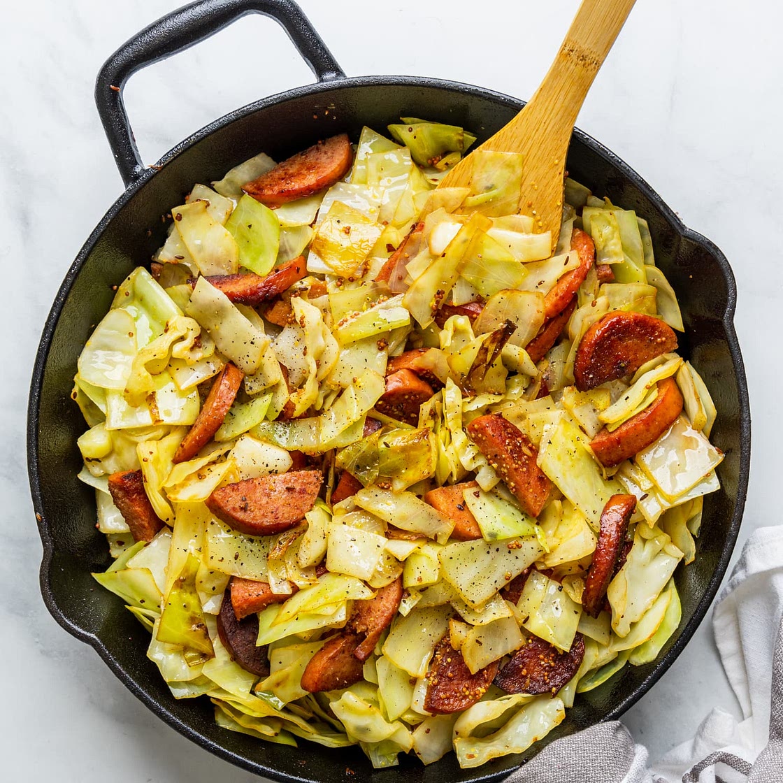 Kielbasa and Cabbage Skillet