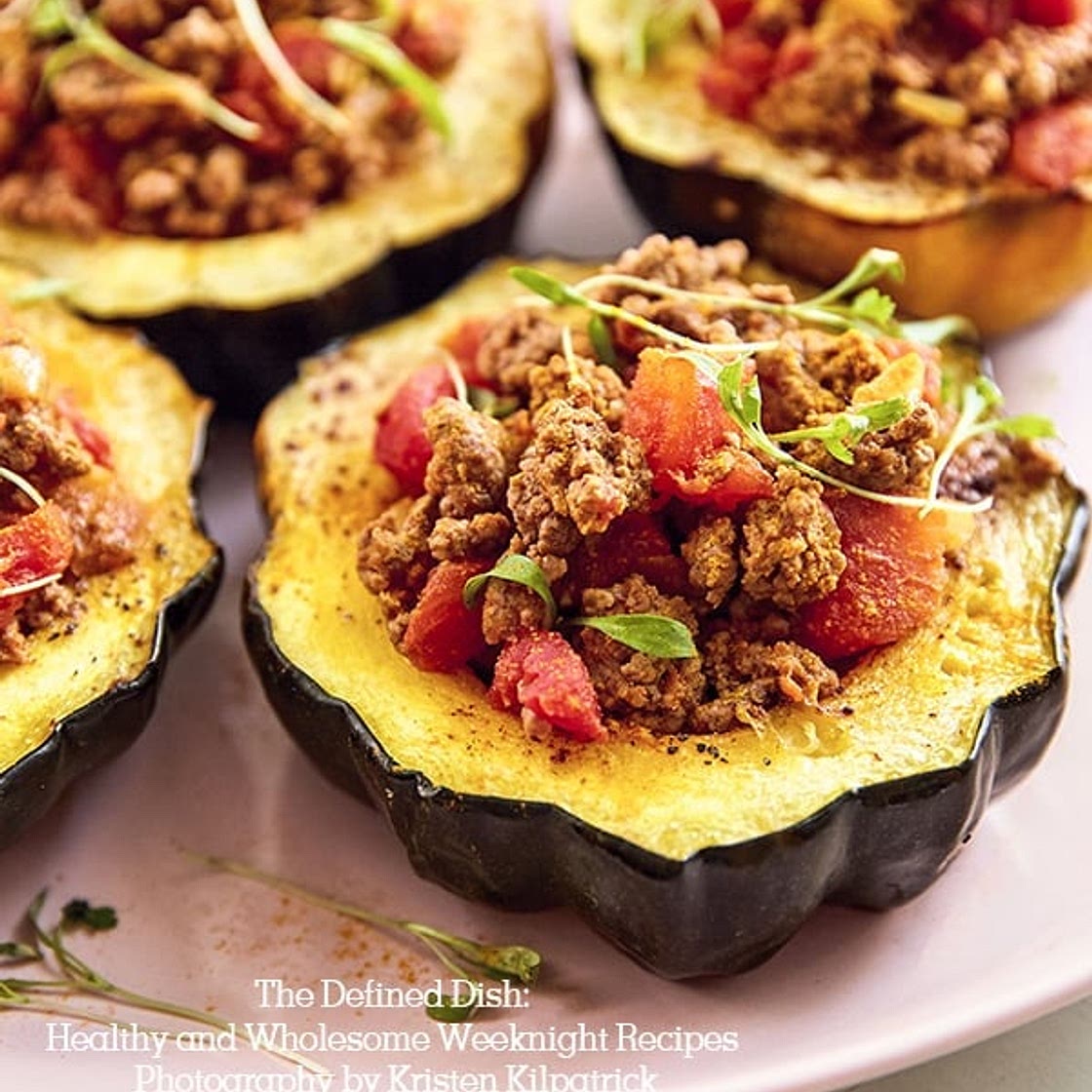 Whole30 Acorn Squash Stuffed with Curried Beef