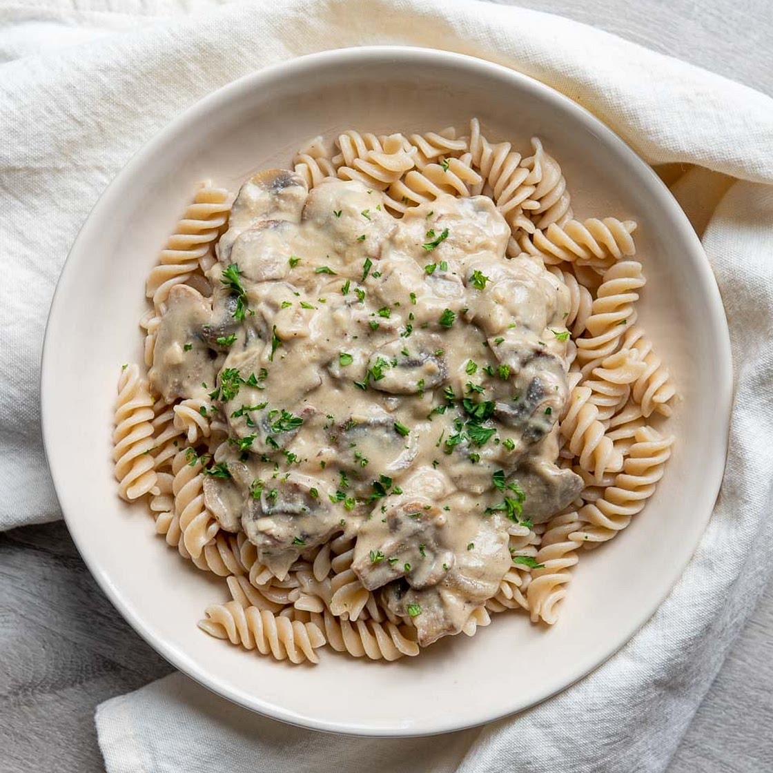 Vegan Mushroom Stroganoff