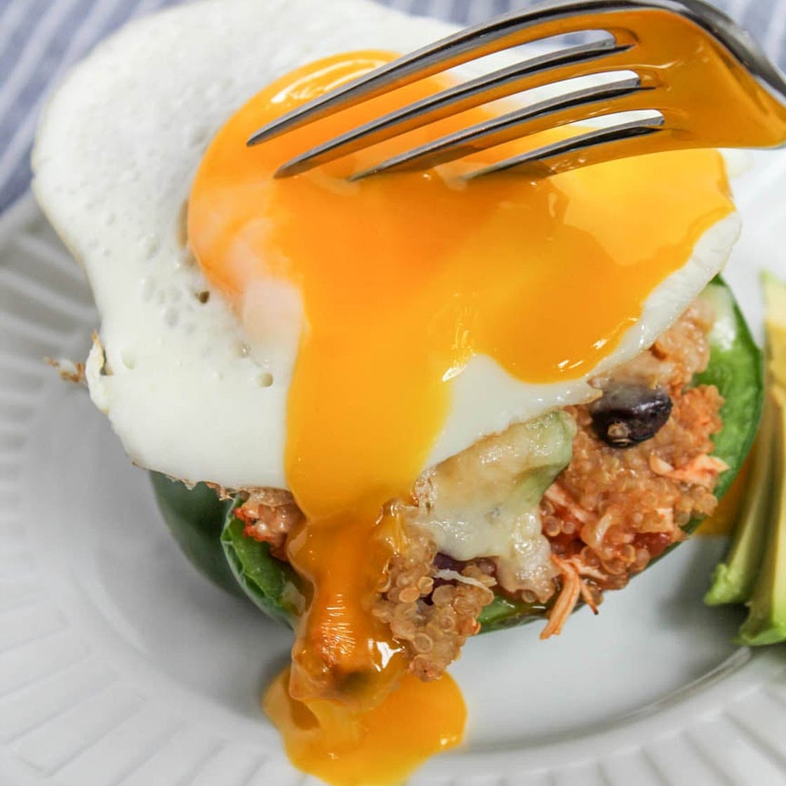 Southwestern Chicken and Quinoa Stuffed Peppers