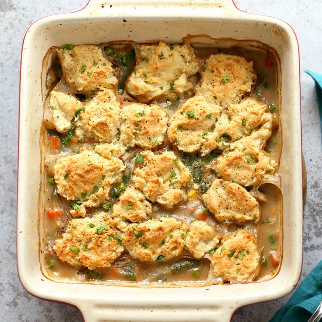 Vegan Pot Pie with Biscuit topping