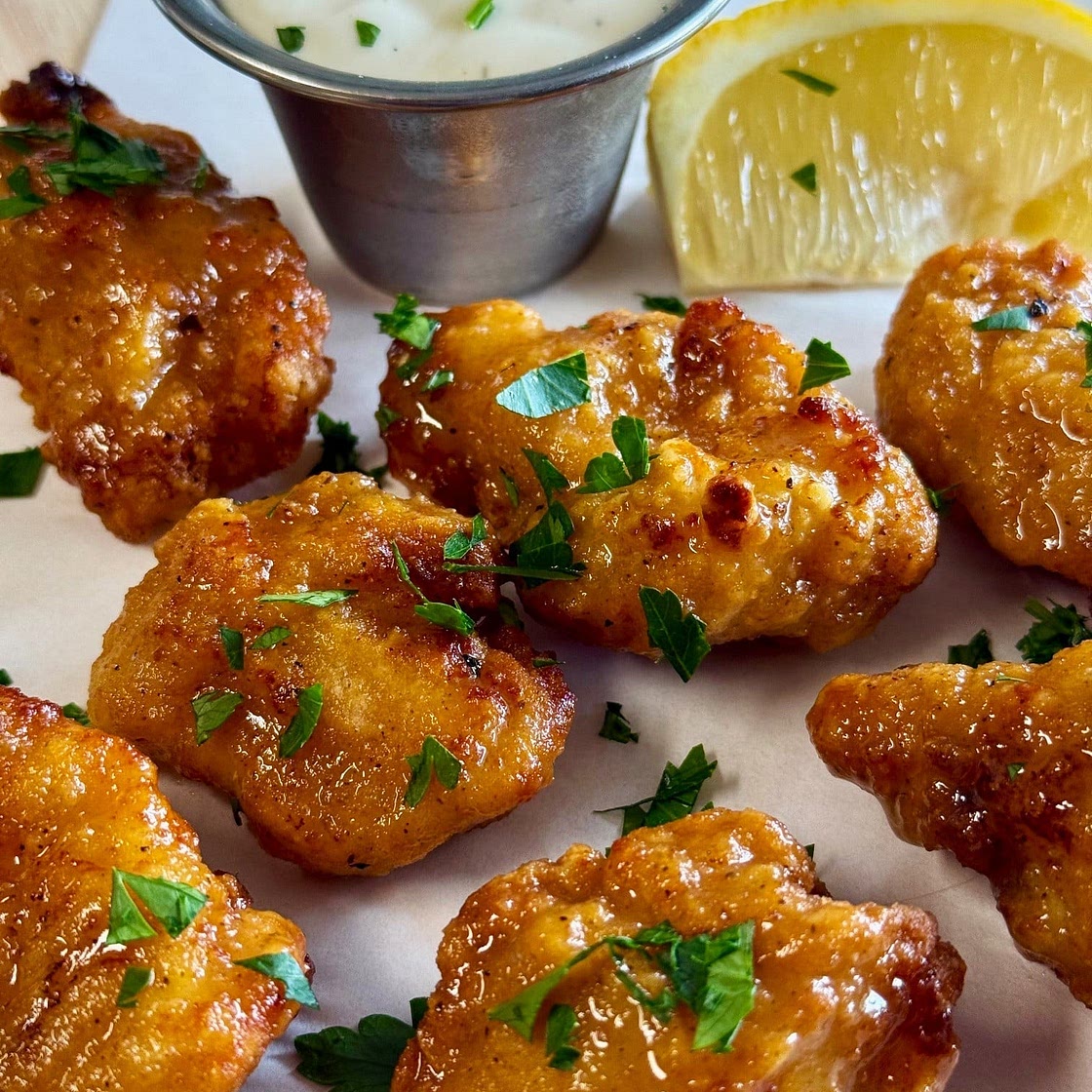 Air Fryer Hot Honey Lemon Chicken Bites