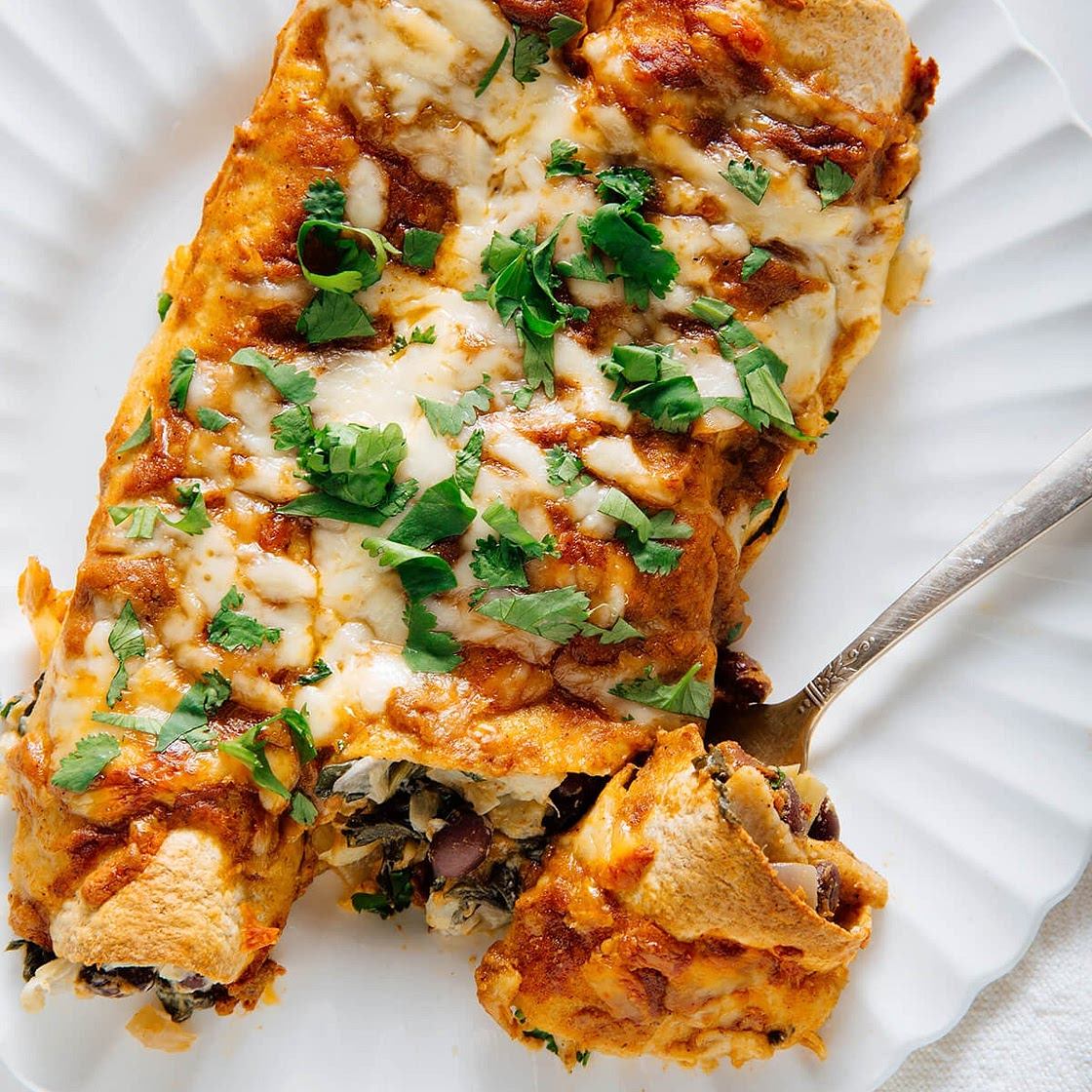 Spinach Artichoke Enchiladas